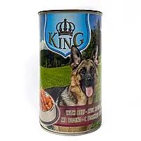 Полнорационный влажный корм для собак с говядиной King Dog 1,24кг (Венгрия)