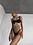 Чорний роздільний купальник-бікіні модний на кісточках із високою посадкою, розмір S, M, L, фото 4