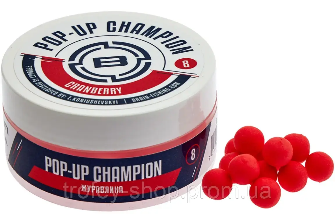 Бойли Brain Champion Pop-Up 12 мм/ 34г Сranberry