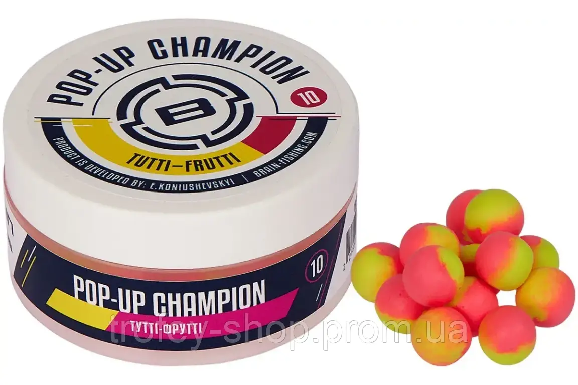 Бойли Brain Champion Pop-Up 10 мм/ 34 г Tutti-Frutti