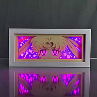 Многослойный ночник лампа с 3D эффектом аниме Sailor Moon Сейлор Мун светильник
