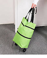 [VN-VEN0134] Складная сумка-тележка для продуктов 2 в 1. Зеленый, синий, черный (50) AN