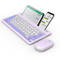 [VN-VEN0327] Двухрежимную беспроводную клавиатуру с мышкой и удобной подставкой для телефона и планшета (9) AN