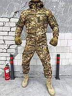 Демисезонная военная форма утепленная, тактический костюм осень, военная форма софтшелл пиксель cg182