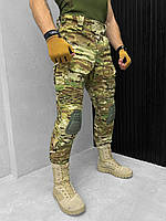 Брюки военные мультикам с наколенниками, штаны тактические камуфляж усиленные, брюки уставные арм cg182