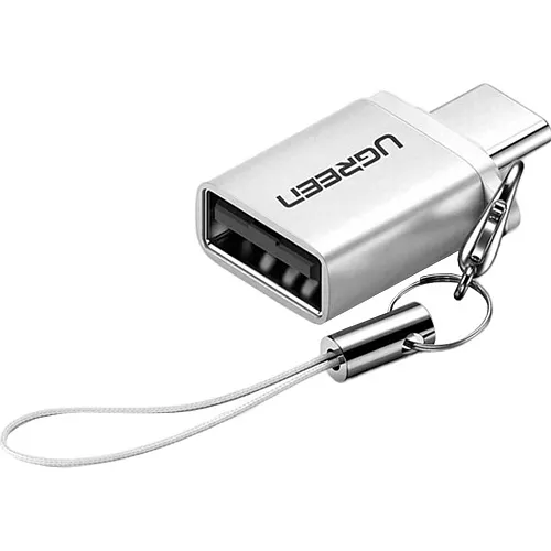 Адаптер перехідник OTG Ugreen USB Female to Type-C Male Silver (US270)