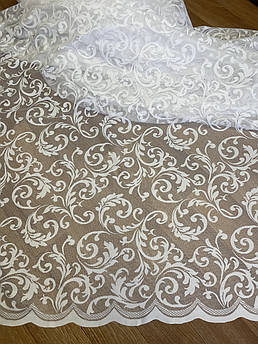Тюль у зал жакард із вензельним завитком