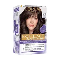 Крем-фарба для волосся L'Oreal Paris Excellence Creme з потрійним доглядом 4.11 Ультра попелястий каштановий