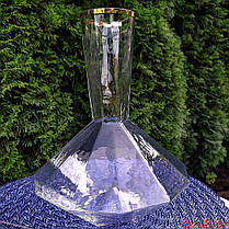 Декантер для вина із золотою облямівкою "Прозорий трайангел", 2200мл, фото 4