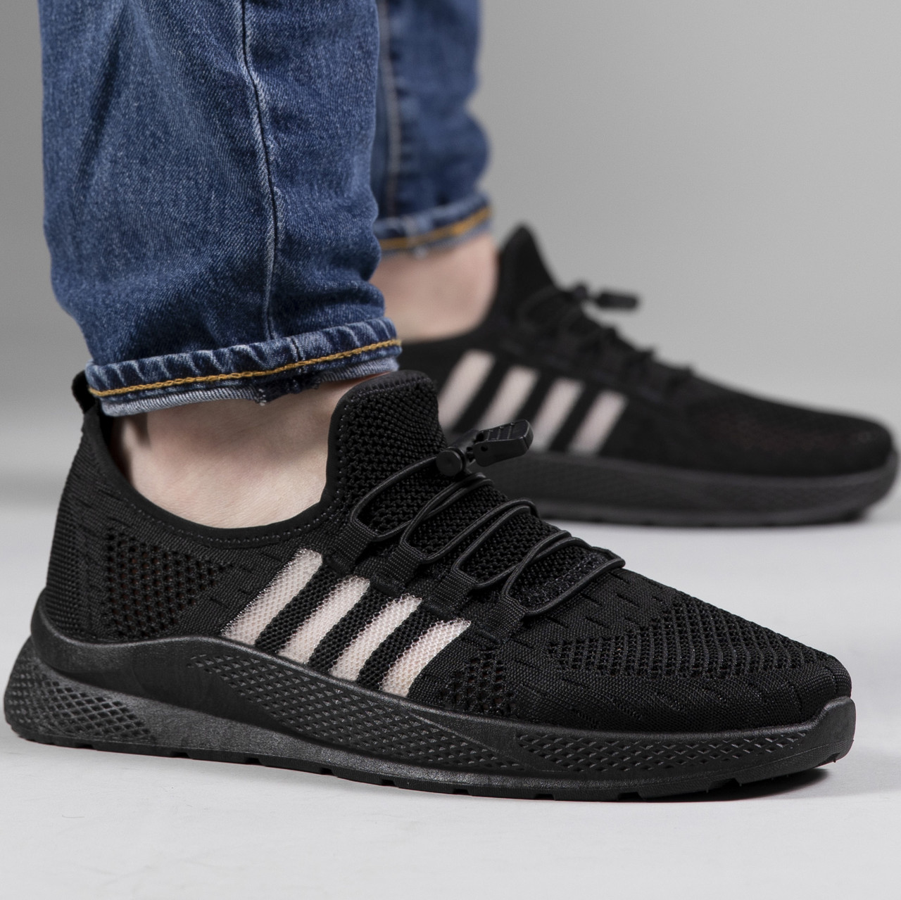 Кросівки чоловічі сітка чорні