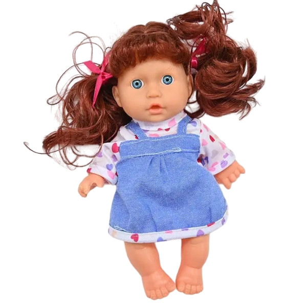Набір Пупс 22см з музичним чіпом та ліжечком Vinyl Doll WZB667-9, фото 1
