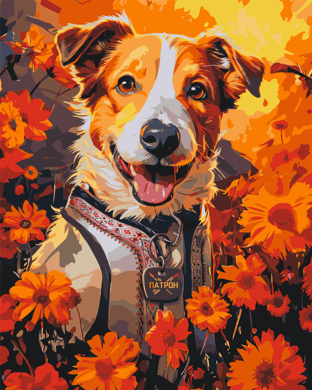 Картина по номерах Патріотична Пес Патрон 40*50 см Origamі (LW32021), фото 1