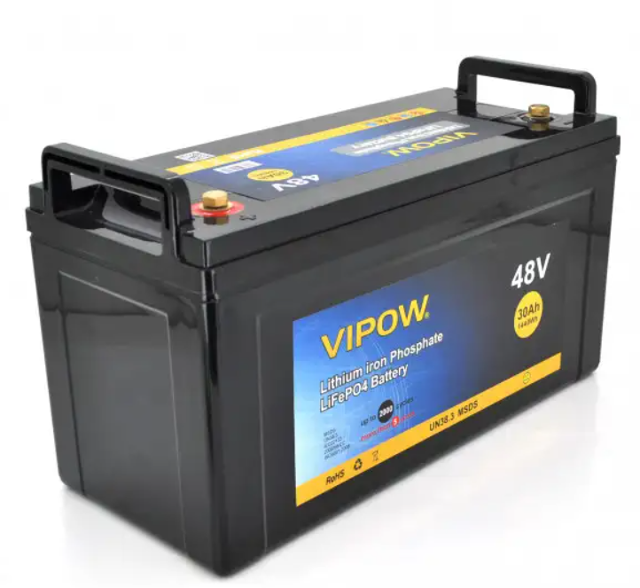 Акумуляторна батарея Vipow LiFePO4 51,2V 30Ah з вбудованою ВМS платою 40A
