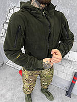Армейская флиска хаки на молнии, куртка флисовая олива зсу, тактическая флисовая кофта теплая cg182