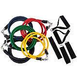 Еспандер багатофункціональний для фітнесу 5 джгутів Power Resistance Bands FI-5955, фото 2