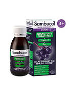 Чорна Бузина Sambucol Immuno Forte Sugar Free + Vitamin C + Zinc Liquid 120 ml