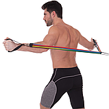 Еспандер багатофункціональний для фітнесу 5 джгутів Power Resistance Bands FI-5955, фото 10