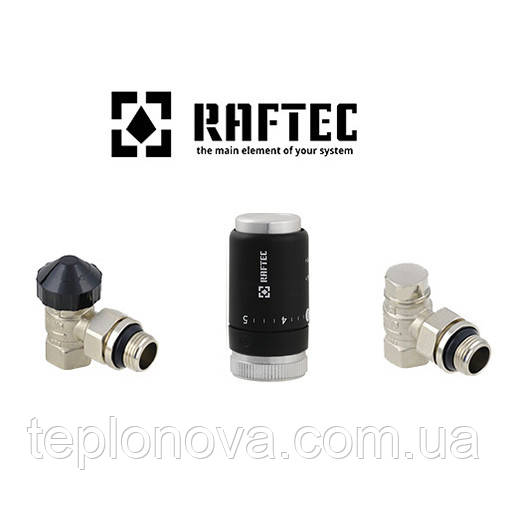 Комплект термостатичних клапанів кутовий Raftec KTU11 Black