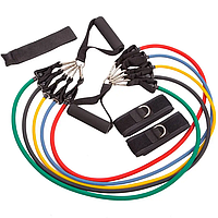 Эспандер многофункциональный 5 жгутов Resistance Bands Yoga Pilates FI-801