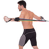 Еспандер багатофункціональний 5 джгутів Resistance Bands Yoga Pilates FI-801, фото 8