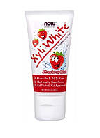 NOW Foods, XyliWhite, зубная паста-гель для детей, клубничный вкус, 85 г