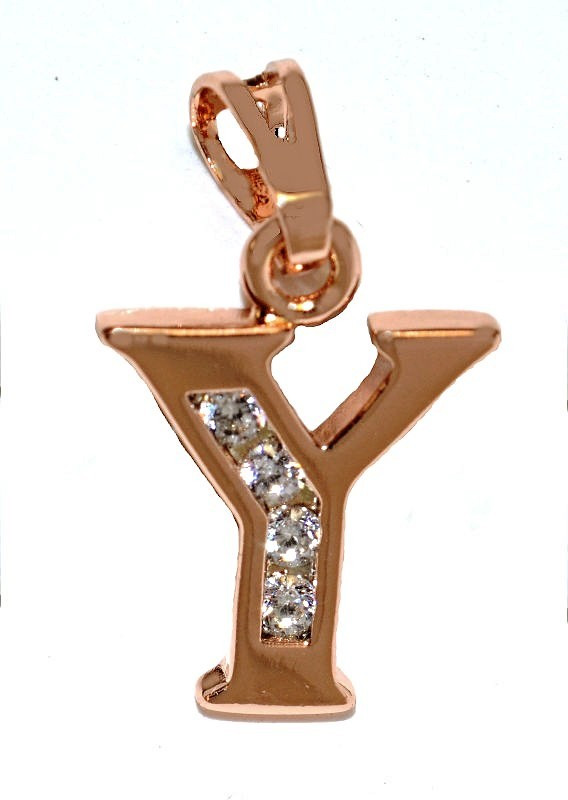 Кулон XР. Позолота ЧВ. Камені: білі фіаніти. Довжина: 2 см. Ширина: 10 мм.