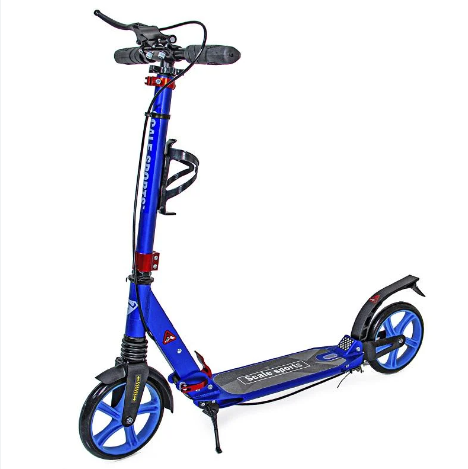 Міський двоколісний самокат "SCALE SPORTS SS-10 1673433034" з ручним торозом (синій) 7+