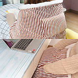Плед шаль-ковдра з підігрівом від повербанка Lesko USB 100*70 см Brown, фото 7
