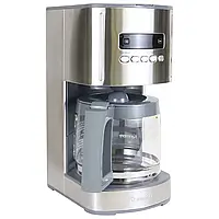 Kenmore Aroma Control 12-Cup Programmable Coffee Maker, сіра та нержавіюча сталева крапельна кавоварка, скляний гараф