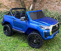 Детский электромобиль джип Toyota Hilux 4WD (краска, синий цвет)