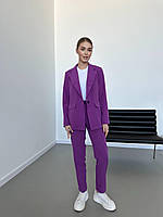 Костюм жіночий класичний піджак+брюки+ремінь+футболка, фото 4