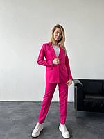 Костюм жіночий класичний піджак+брюки+ремінь+футболка, фото 9