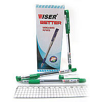 Ручка масл. Wiser "Better" 0,7мм с грипом зеленая 12 шт. в уп. //