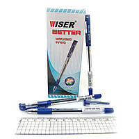 Ручка масл. Wiser "Better" 0,7мм с грипом синяя 12 шт. в уп. //