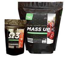 Гейнер Mass Up смак соковита ягода 2,5 кг TNT Nutrition + Омега 3 в подарунок