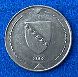 Монета Босніі та Герцеговини 1 кон. марка 2002-21 рр, фото 2