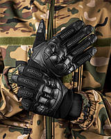 Тактические перчатки черные на войну, армейские боевые черные перчатки полиция с защитой cg182