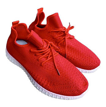 Кросівки для чоловіків у червоному кольорі, сітка, весна/літо, чоловіче взуття, 40-45
