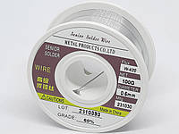 Припой YF Sn60Pb40 диаметром 0,6мм с флюсом вес 0.1кг