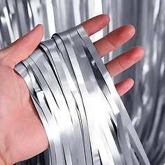 Штора-дощик (Китай) 047 сатин срібло 200*100