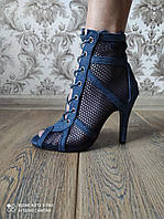 Обувь для танцев high heels,джинс синего цвета