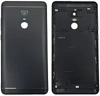 Задняя панель корпуса (крышка аккумулятора) для Xiaomi Redmi 4X Black, со стеклом камеры, оригинал