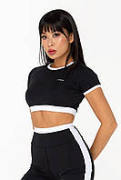 Спортивный топ-футболка Designed for Fitness MONOCHROME S Black, White FS, код: 8133422