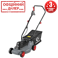 Газонокосилка электрическая INTERTOOL DT-2260 (1.2 кВт, 3300 об/мин, 320 мм, высота 27/45/52 мм, 30 л)