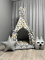 Вігвам для дітей Совеня БОНБОН Повний комплект, вігвам для хлопчика, вігвам для дівчинки, дитячий будиночок, дитячий вігвам