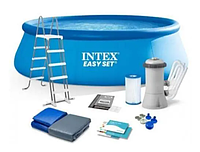 Intex Басейн 26168 NP 457х122 см (3785 л/год, драбинка, тент, підстилка) фільтр+насос/аксесуари, у коробці