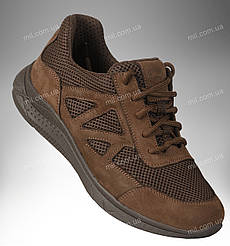 Тактичні демісезонні кросівки / військове шкіряне взуття ENIGMA Stimul (dark brown)