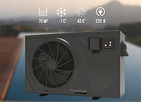 Інверторний тепловий насос для басейну Hayward Powerline 15, 220 В, 15,64 кВт, об'єм басейну до 70 м3, R32