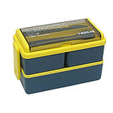 Ланч набір 3в1 Ланч-бокс з приладами на 1400мл і термосумкою ланч-бег - синій, фото 6