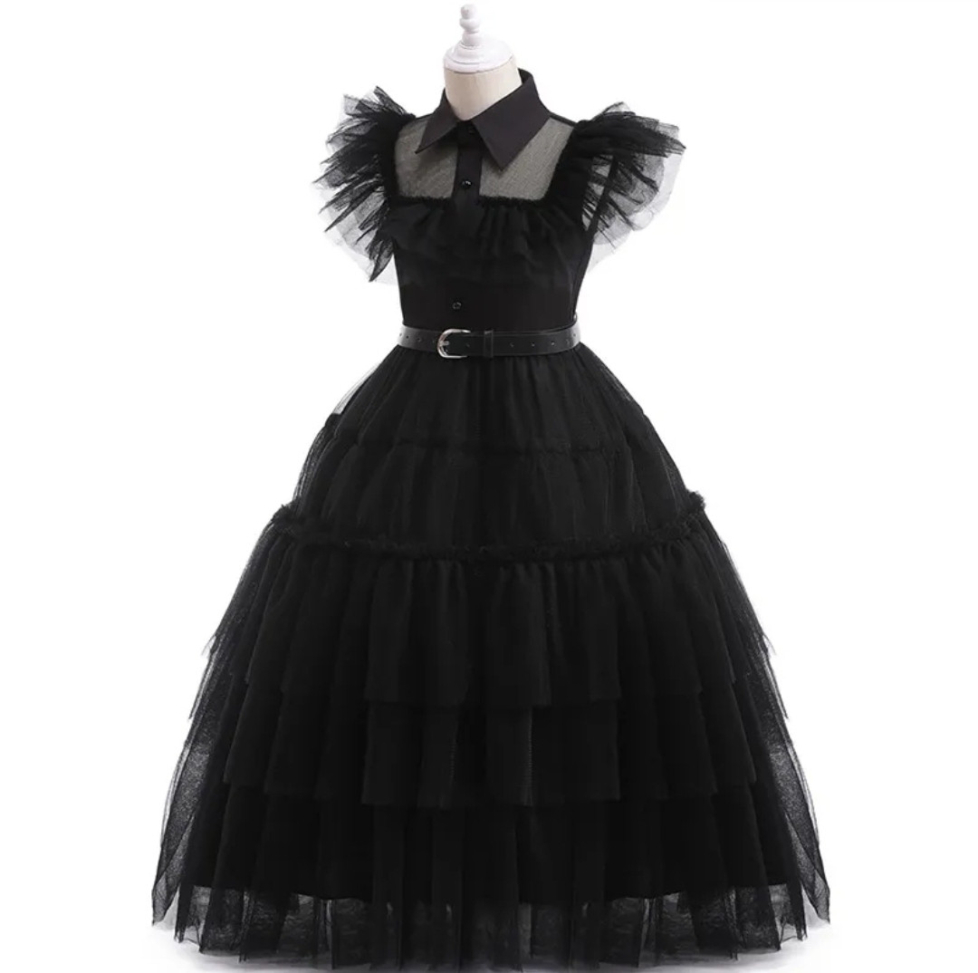 Сукня Уенздей, сукня чорна карнавальна. Сукня для дівчинки.